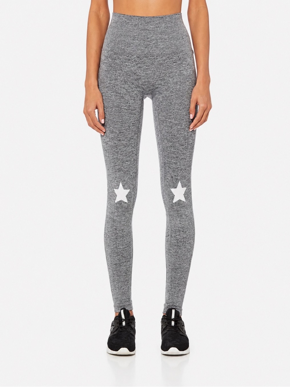 LNDR Gray Marl Seamless Leggings White Star Detail M/L